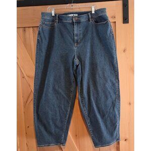 Lands End Jeans Women’s 18W Blue Capri Stretch Denim 37x26